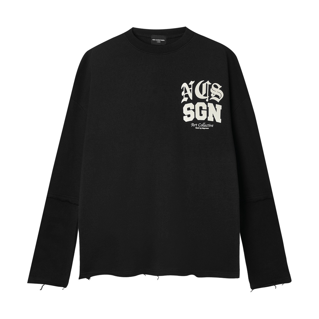 Áo sweater No-Control Studio - HOME SWEATER (BLACK)