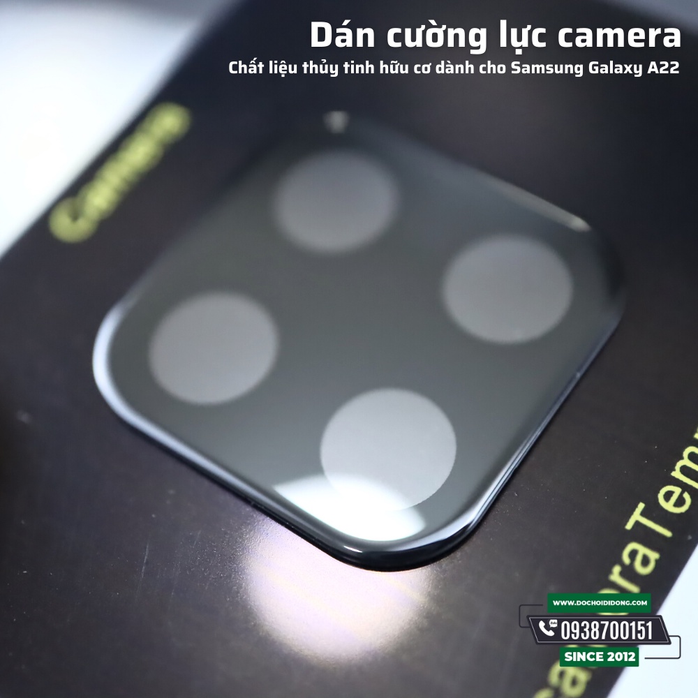 Miếng dán cường lực camera Samsung A22 thủy tinh hữu cơ