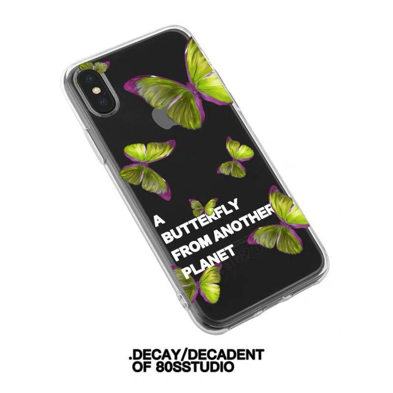 Ốp Điện Thoại Trong Suốt Chống Rơi In Hình Bướm Phong Cách Retro Dành Cho Ixr 11 Pro Apple Xsmax 6 S 8 P 7 P | BigBuy360 - bigbuy360.vn