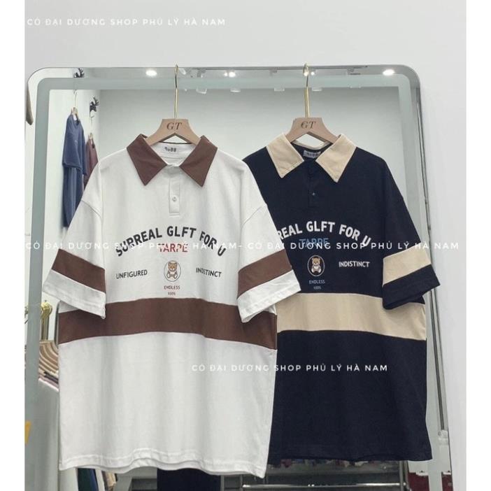 Áo Phông Polo Cổ Bẻ Tay Lỡ Phối Thân