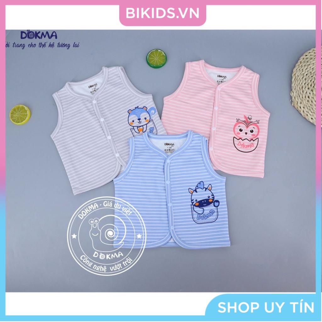 Dokma - Áo gile cotton kẻ 3-18m DA473