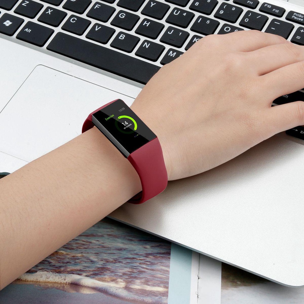 Dây Đeo Silicon Mềm Cho Đồng Hồ Thông Minh Fitbit Charge 3
