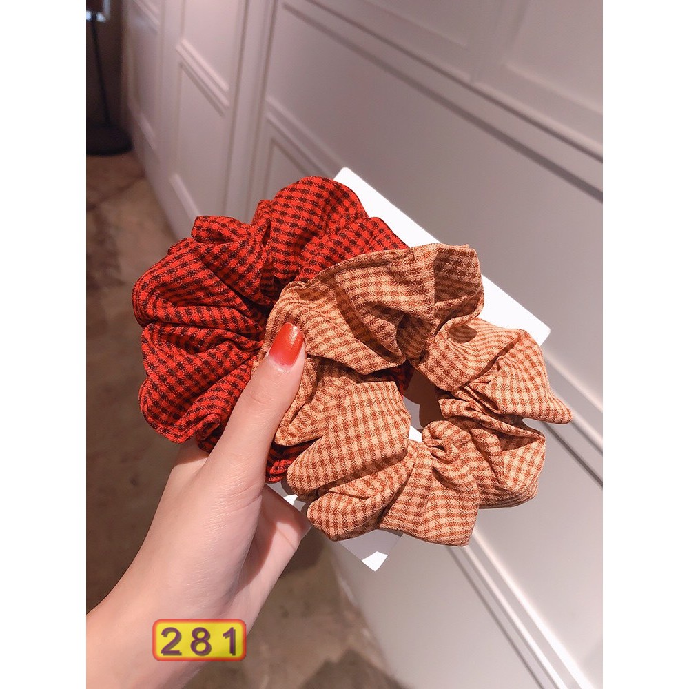 BUỘC TÓC VẢI 281 CARO THỜI TRANG NHIỀU MÀU HOT TREND