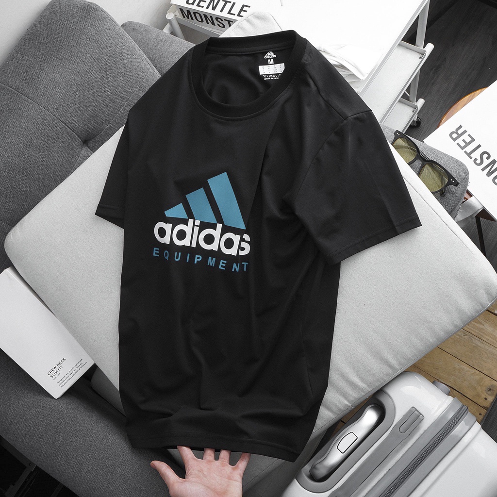Áo thun thể thao nam adidas, áo phông nam cổ tròn chất liệu cotton 100% co giãn 4 chiều kiểu dáng thể thao năng động