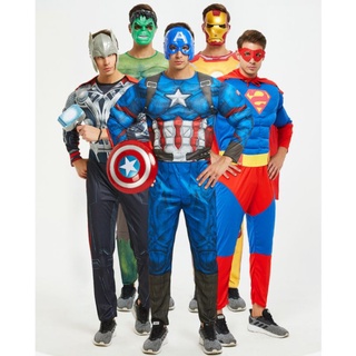 (Có Sẵn) Trang Phục Hoá Trang Siêu Anh Hùng Super Hero Cơ Bắp, Trang Phục Biệt Đội Siêu Anh Hùng