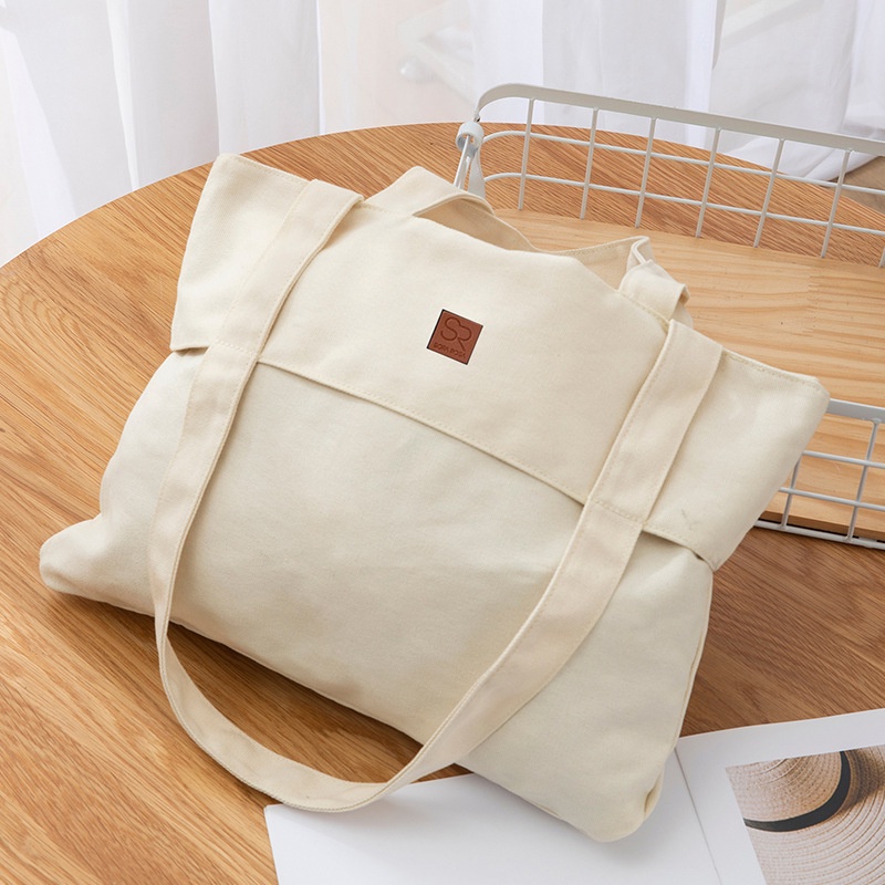 Túi Đeo Vai Vải canvas Kiểu Đơn Giản Phong Cách Nhật Bản Thời Trang Cho Nữ