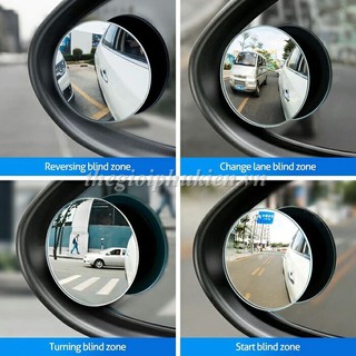 Bộ 2 gương cầu lồi xóa điểm mù gắn gương chiếu hậu ô tô hàng đẹp