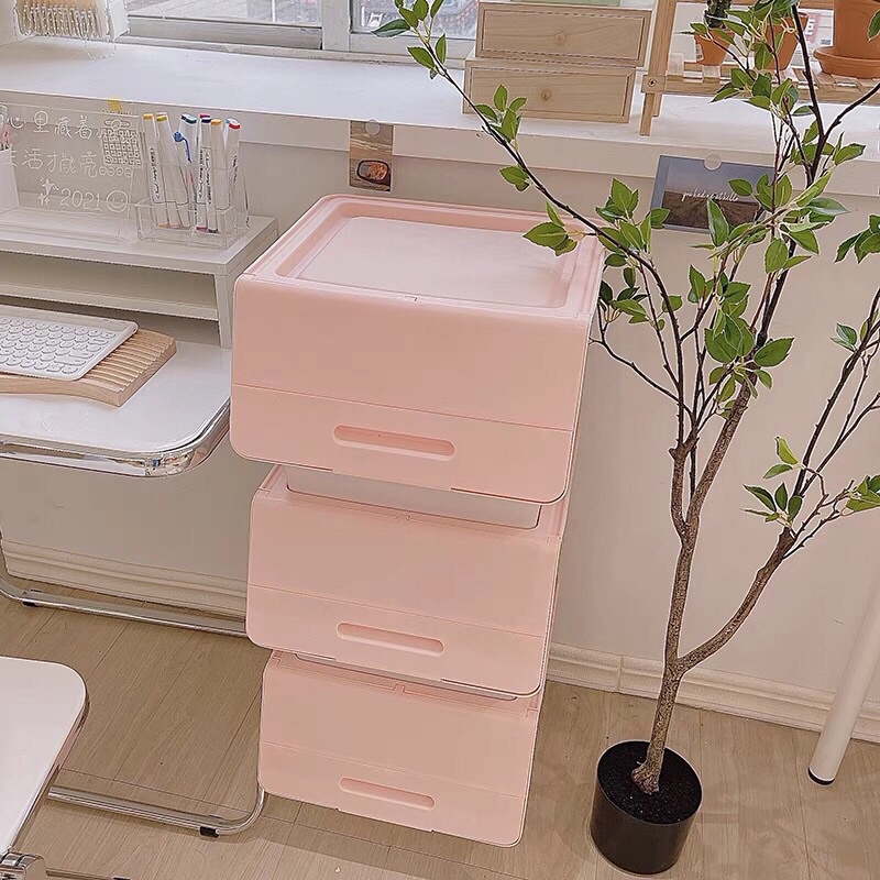Hộp lưu trữ dung tích lớn, lưu trữ đồ ăn nhanh ,đồ chơi , sách vở văn phòng phẩm Chimi house