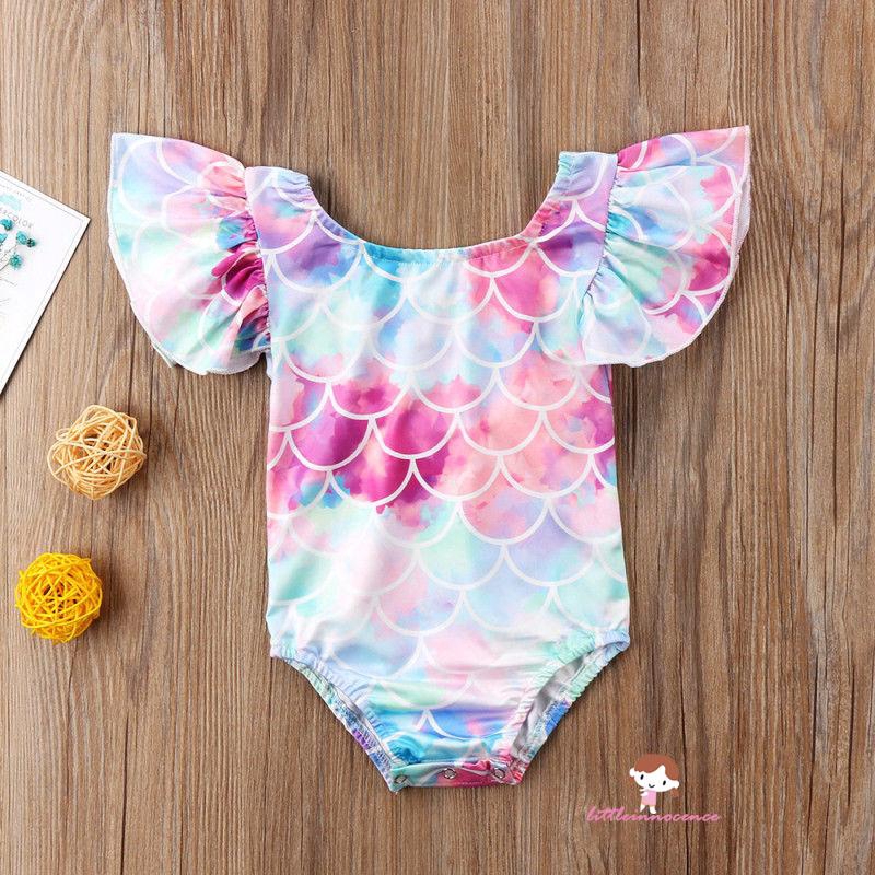 ❤XZQ-Toddler Kids Baby Girl Mermaid One Piece Bikini Swimwear Swimsuit Monokini Bathing Suit Beachwear