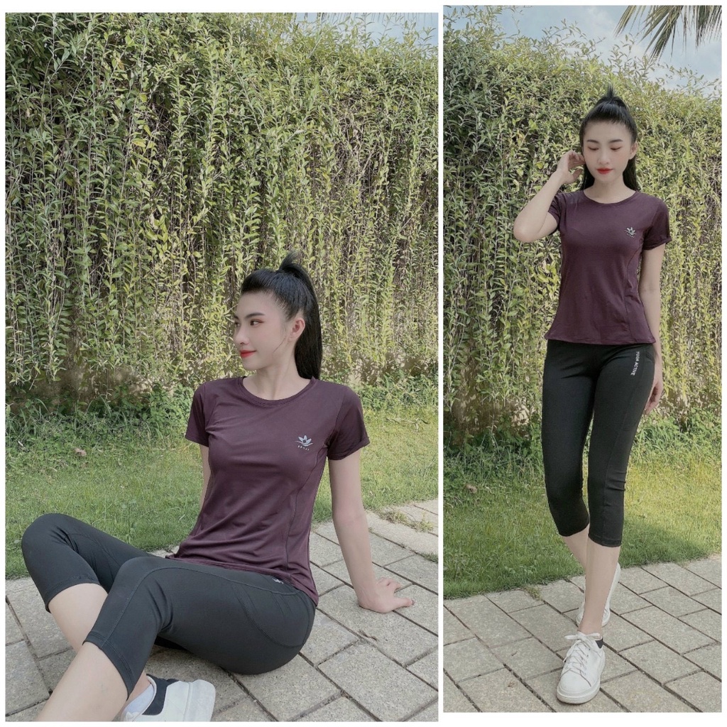 Quần lửng tập gym, yoga, erobic, chạy bộ, đạp xe vải thun lạnh chất đẹp