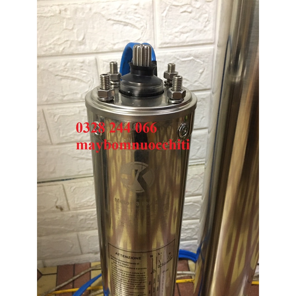 Bơm giếng khoan ống 110mm  công suất 1.5kw- 3 pha , Bơm hỏa tiễn Chiti 4TK6-15/1.5