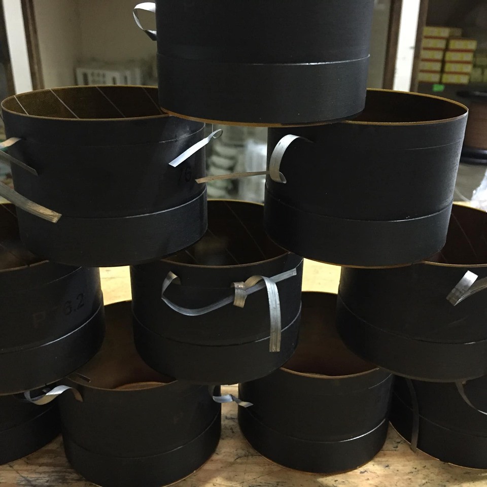 Coil  loa bass 76,2 dây nhôm dẹt đen.-Linh kiện thay thế sửa chữa loa