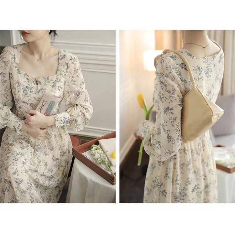 Đầm Hoa Phong Cách Hàn Quốc Thanh Lịch Cho Nữ