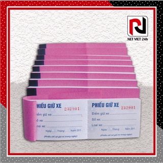 Phiếu giữ xe in sẵn, phiếu giữ xe có sẵn tiện dụng, dễ sử dụng, giá rẻ