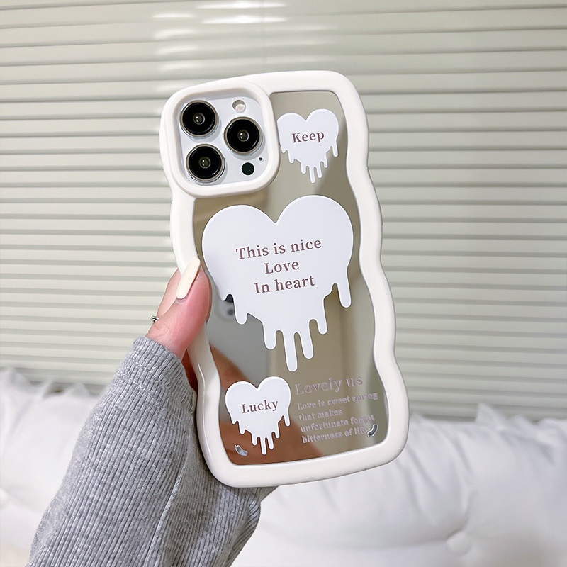 Ốp lưng iphone Ốp Điện Thoại Mặt Gương Họa Tiết Ren Cho iphone14Promax / 13 / 12 11 / 6 / 7 / 8 / Plus Dinuo case