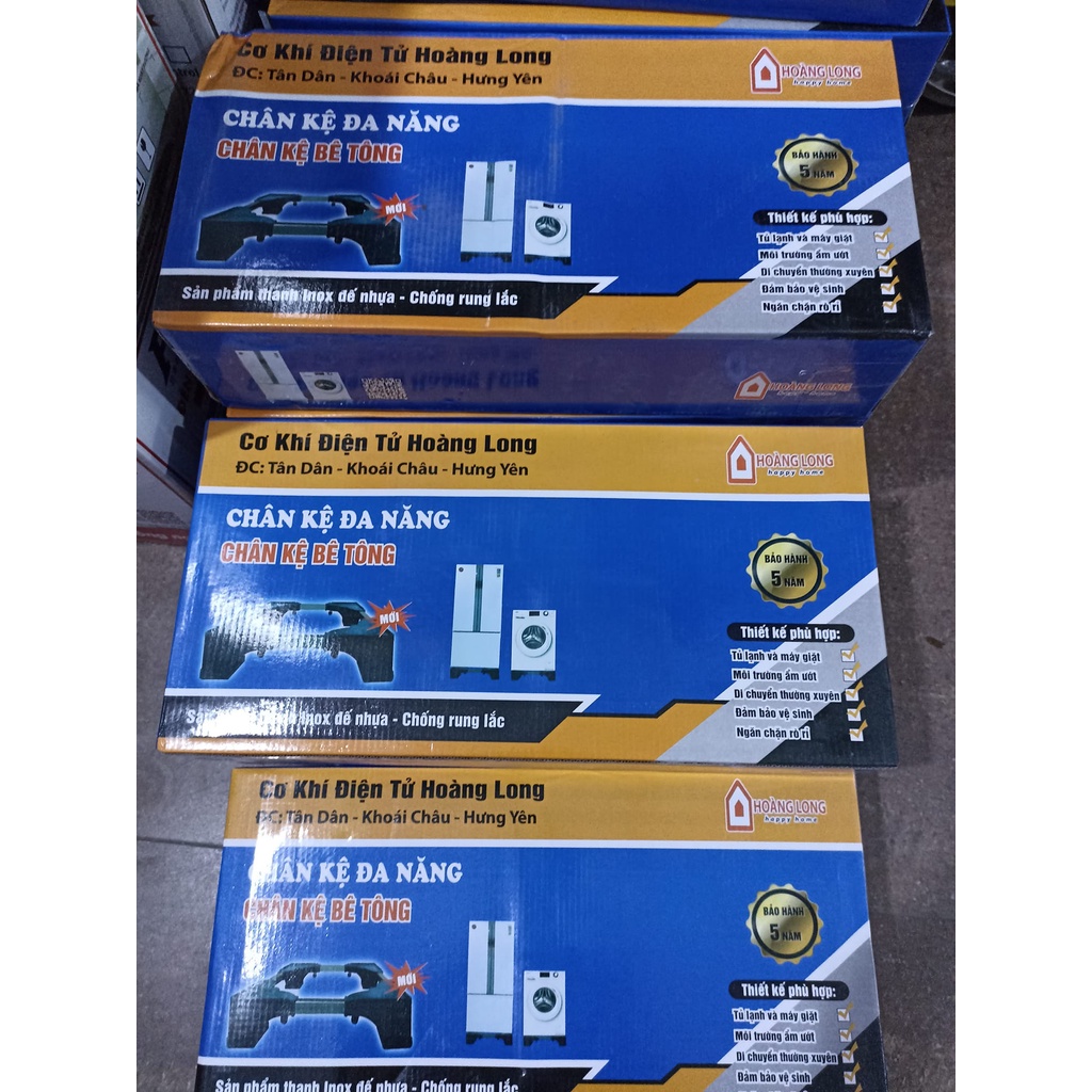 Chân kê máy giặt , tủ lanh , chất liệu inox và bê tông hàng Việt Nam