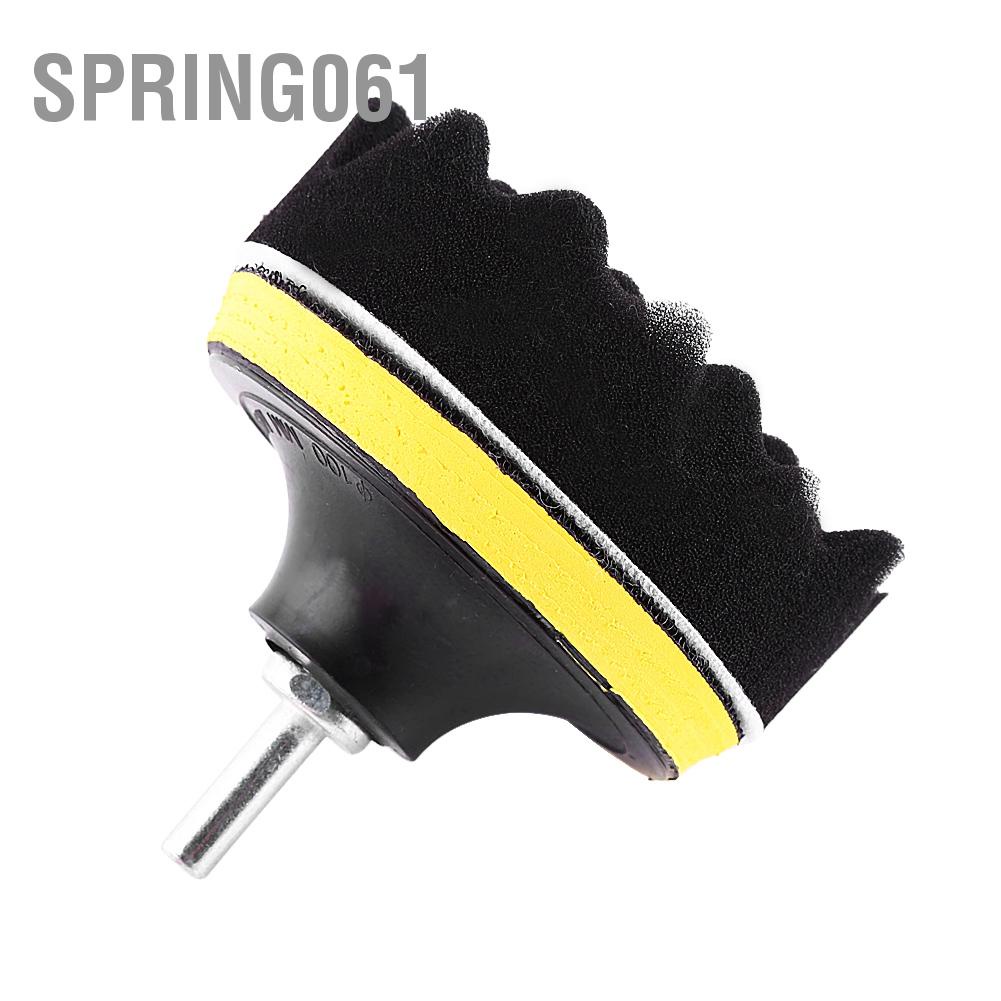 Spring061 10Pcs Sponge Polishing Buffing Waxing Pad Kit For Car Polisher Buffer With Drill Adapter