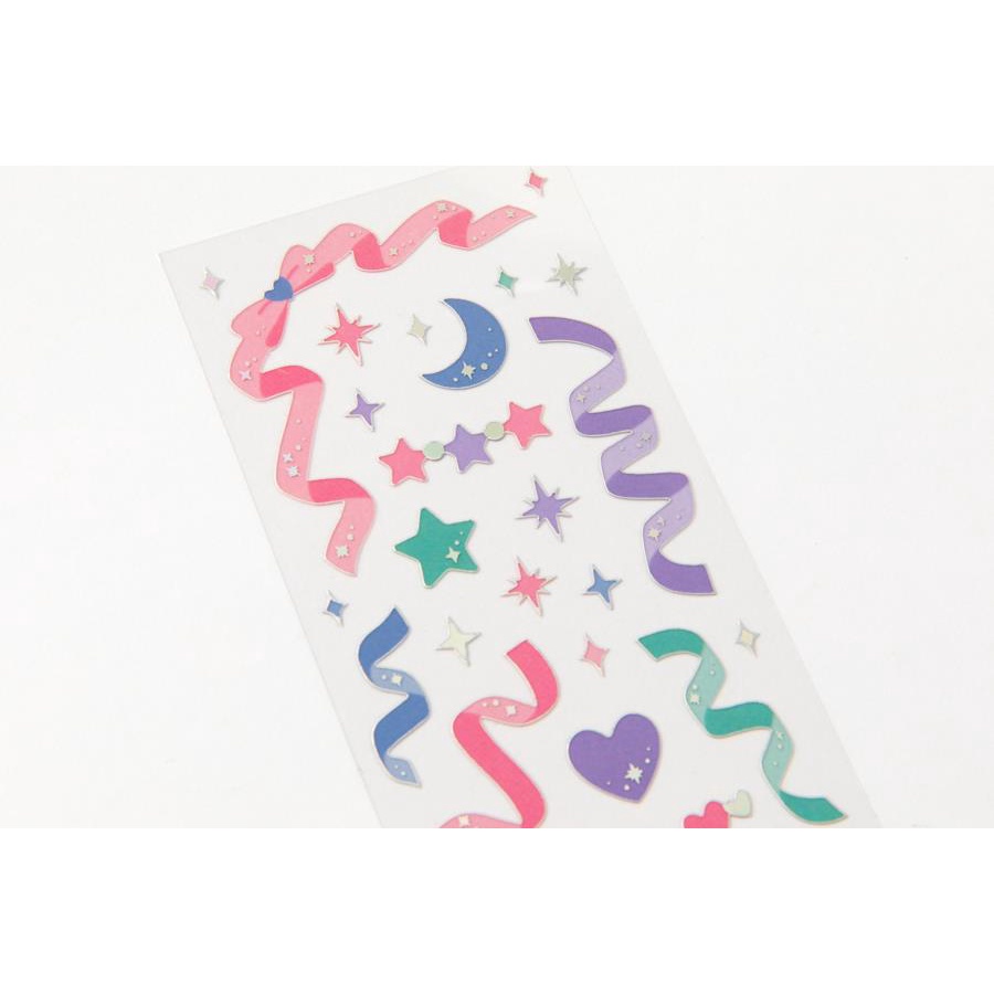 Set 2 Tấm Sticker ARTBOX Hàn Quốc Hình Pháo Giấy Nhiều Màu Sắc Có Glitter