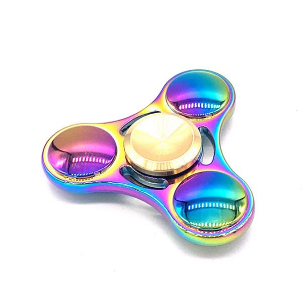 Con quay đồ chơi màu cầu vồng chất liệu kim loại độc đáo