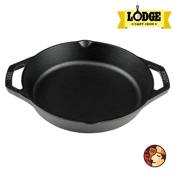 Chảo gang Lodge 26 cm hai tay cầm chống dính tự nhiên dùng được cho mọi loại bếp và lò nướng