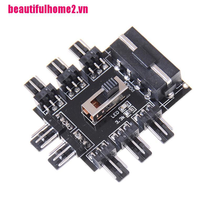 Bộ Chia Cổng Quạt Tản Nhiệt Ide Molex 1 Sang 8 Cổng 3 Pin