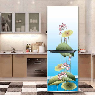DECAL DÁN TRANG TRÍ TỦ LẠNH HOA SEN