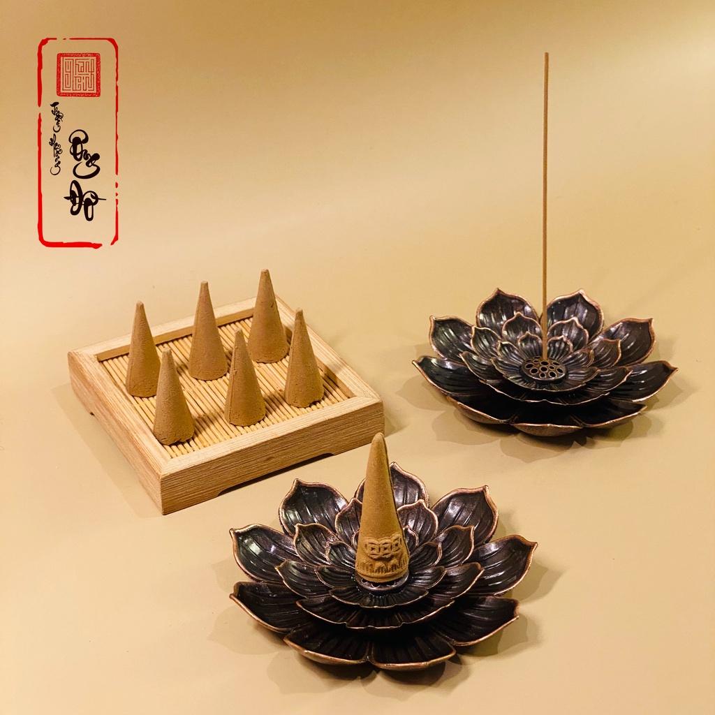 Đế Sen Để Nhang Nụ, Cắm Nhang Không Tăm Trầm Hương