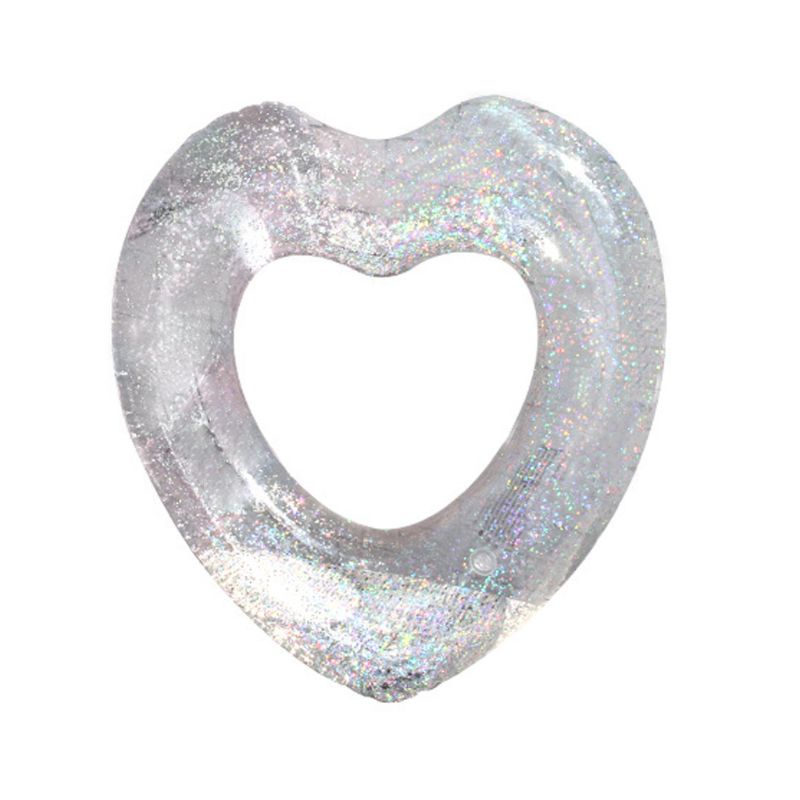 Phao Bơi Bơm Hơi Hình Trái Tim Lấp Lánh Cho Người Lớn