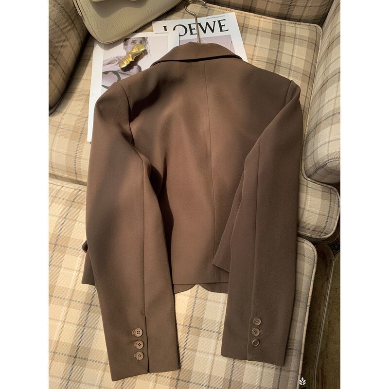 Áo Khoác Vest Ngắn Phong Cách Hàn Quốc Thời Trang Xuân Thu Mới Cho Nữ