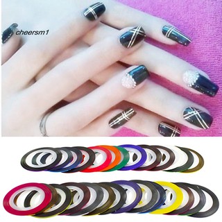 Set 30 sticker họa tiết kẻ sọc trang trí móng nghệ thuật