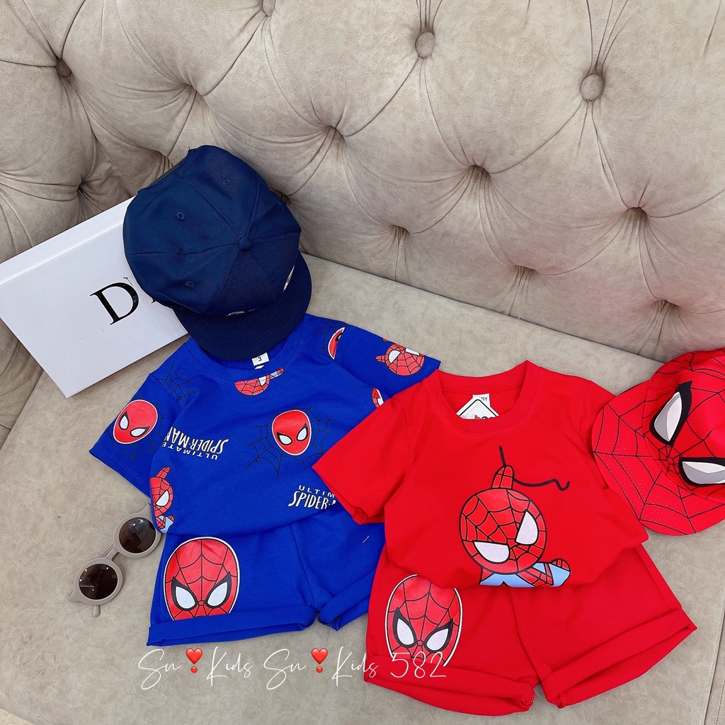 Bộ cotton siêu nhân nhện cho bé