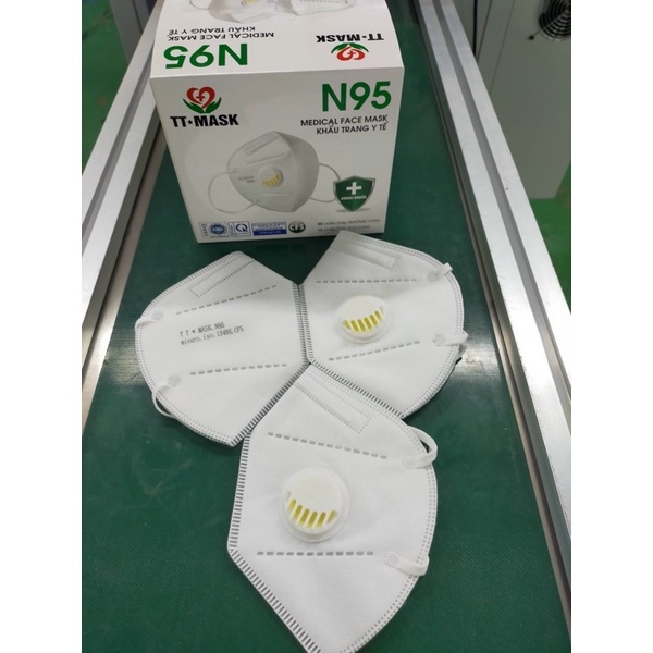 Khẩu Trang y tế XỊN TT MASK N95 9001VH chống bụi, phòng dịch PM2.5 siêu Mịn có van - Trung Đông Pharmacy