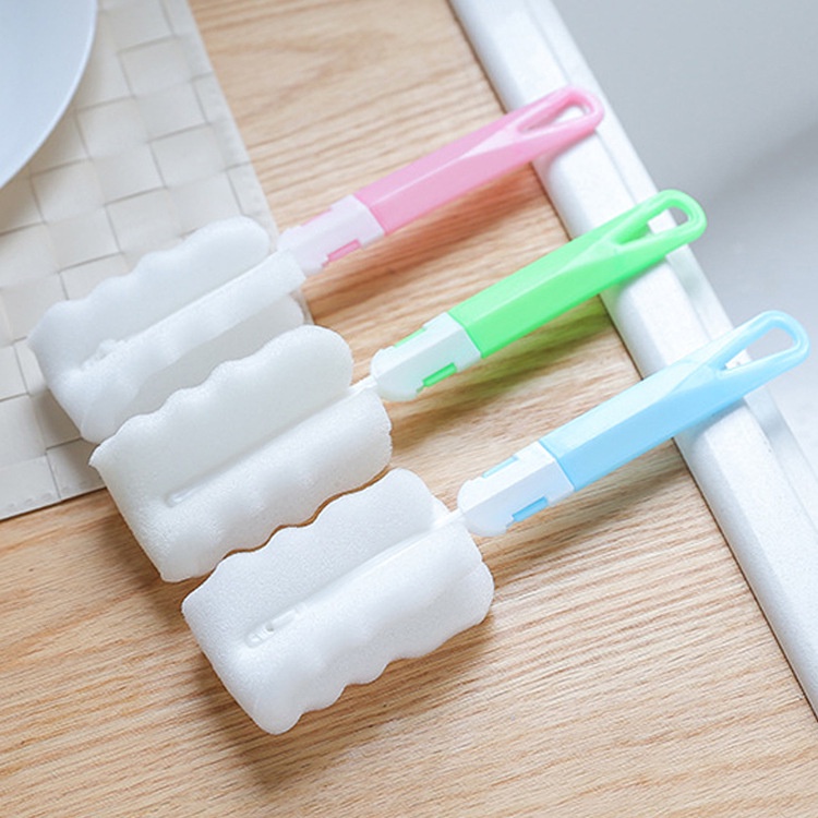 Bàn Chải Vệ Sinh Bình Sữa Em Bé Cán Dài Mềm Mại Tiện Dụng