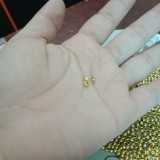 50gam hạt bẹt, hạt trai, hạt châu màu vàng kim loại đủ size loại thường