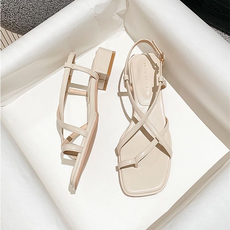 Dép sandals nữ Mishil  mẫu 05 đế bệt vuông kiểu dáng trẻ trung thanh lịch kèm ảnh thật