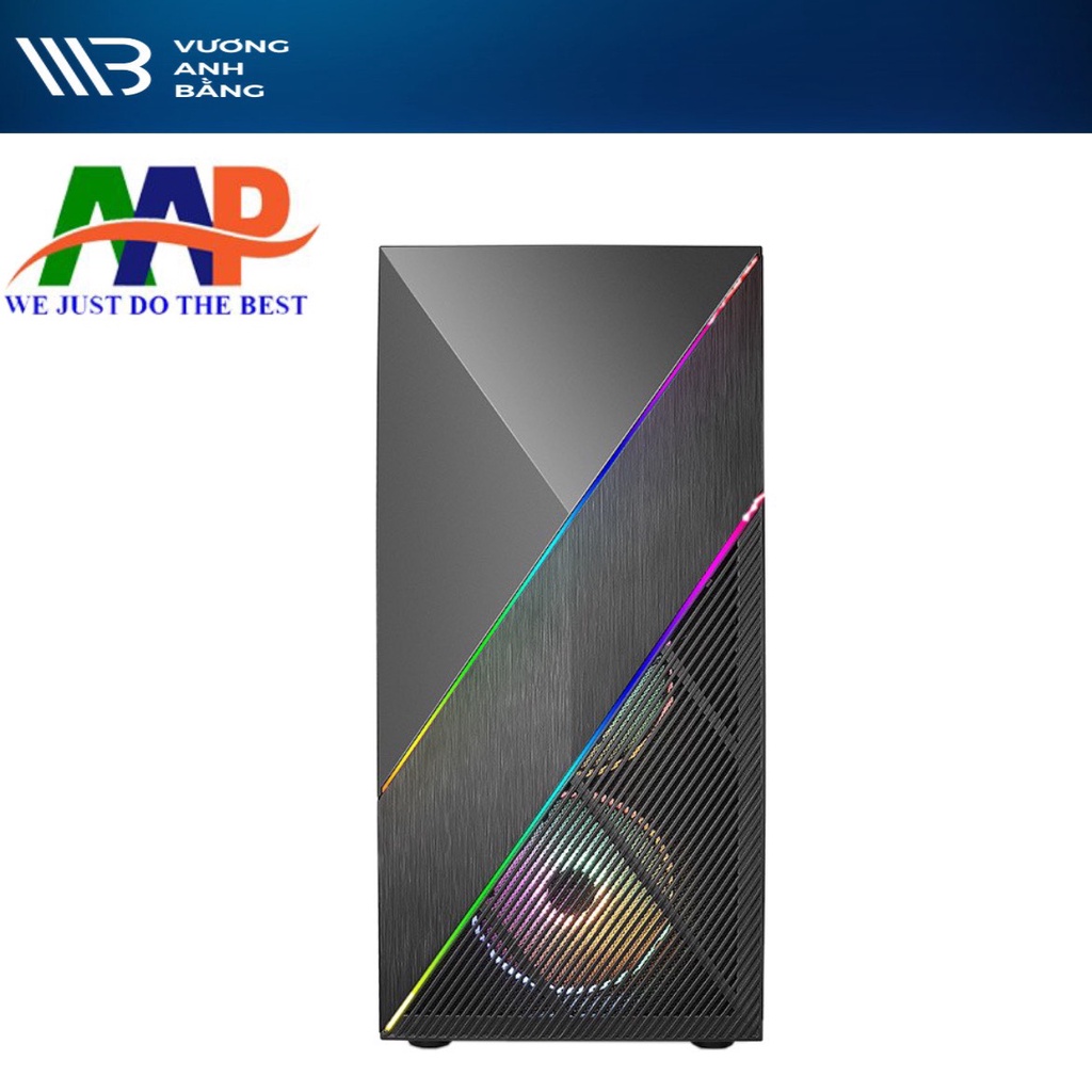 CASE AAP DIAMOND GAMING Mặt trước dãy Led RGB (Hông Kính Cường Lực)