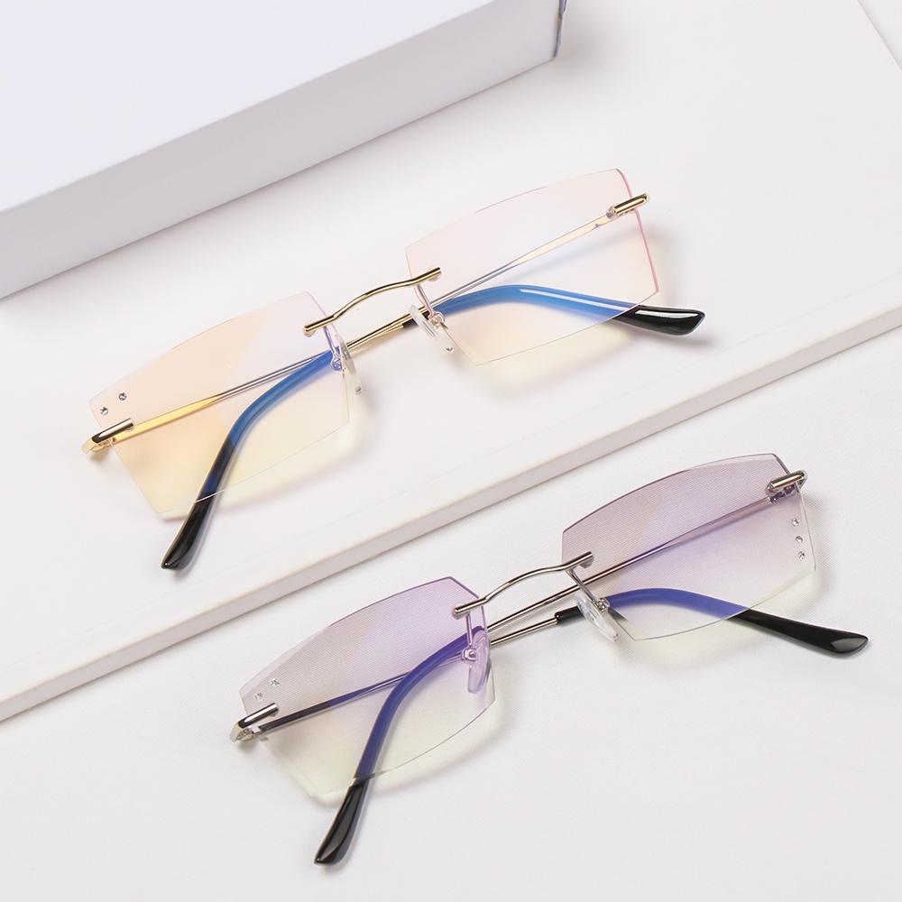 Kính Đọc Sách Gọng Kim Loại Trong Suốt Chống Tia Uv / Ánh Sáng Xanh / Chống Mỏi Mắt / Ánh Sáng Xanh / Tia Bức Xạ Thời Trang Cho Nữ