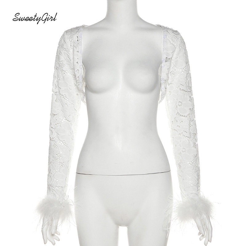 Áo Cardigan Tay Dài Màu Trơn Dáng Ôm Phối Ren Thời Trang 2022 Quyến Rũ Cho Nữ