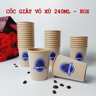 50 chiếc cốc giấy mini cafe 240ml - 8oz