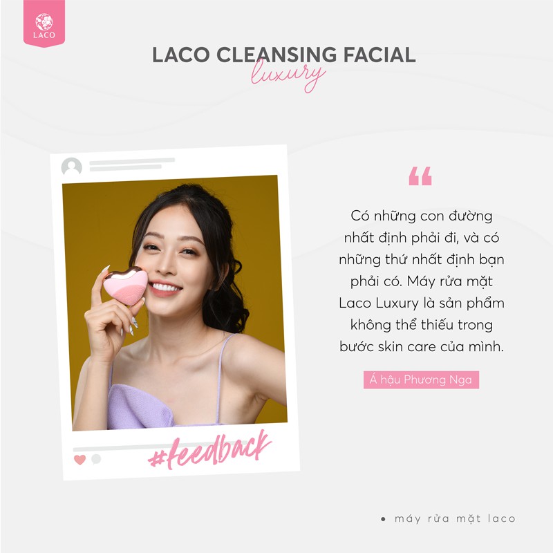 [MUA 1 TẶNG 1] Máy rửa mặt Laco Luxury Hàng Chính Hãng Bảo Hành 12 Tháng + Quà Tặng Kèm