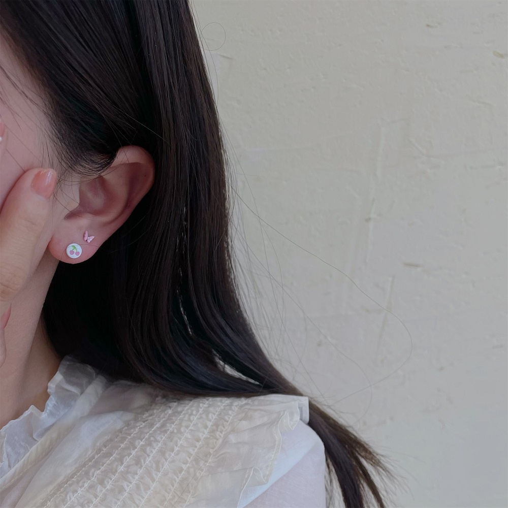 Bông Tai Mạ Bạc 925 Hình Hoa Anh Đào Dễ Thương