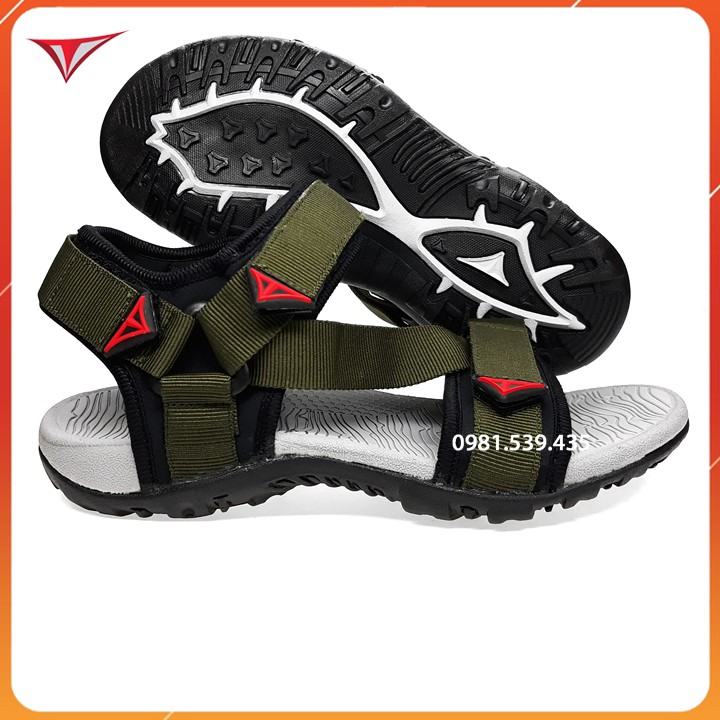 Giày sandal nam nữ cao cấp xuất khẩu thời trang trẻ em và người lớn vt02 xanh rêu