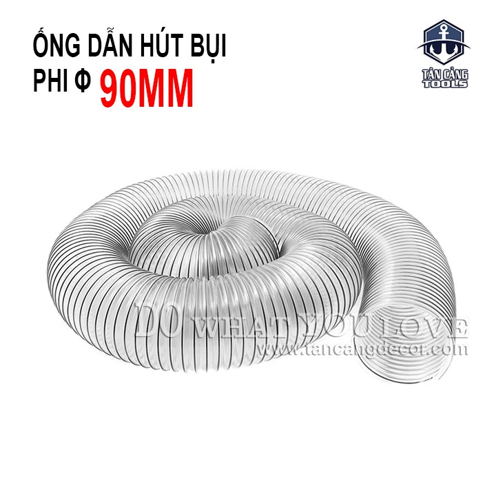 Ống Dẫn Hút Bụi Lõi Thép Phi 90 - 1 Mét