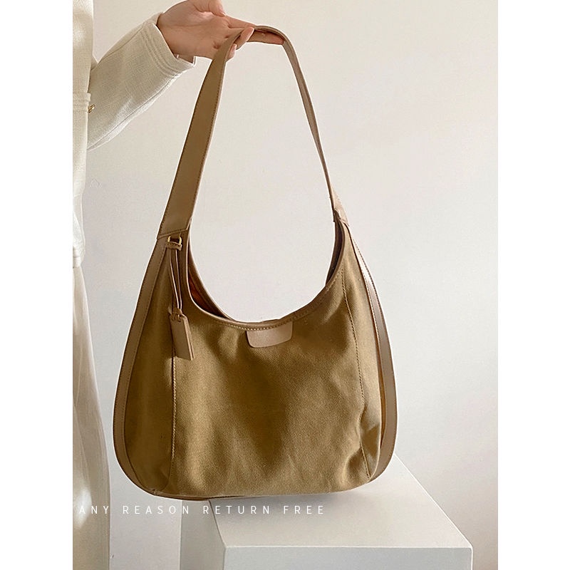 Túi Xách canvas Sức Chứa Lớn Thiết Kế Đơn Giản Thời Trang Theo Phong Cách Hàn Quốc