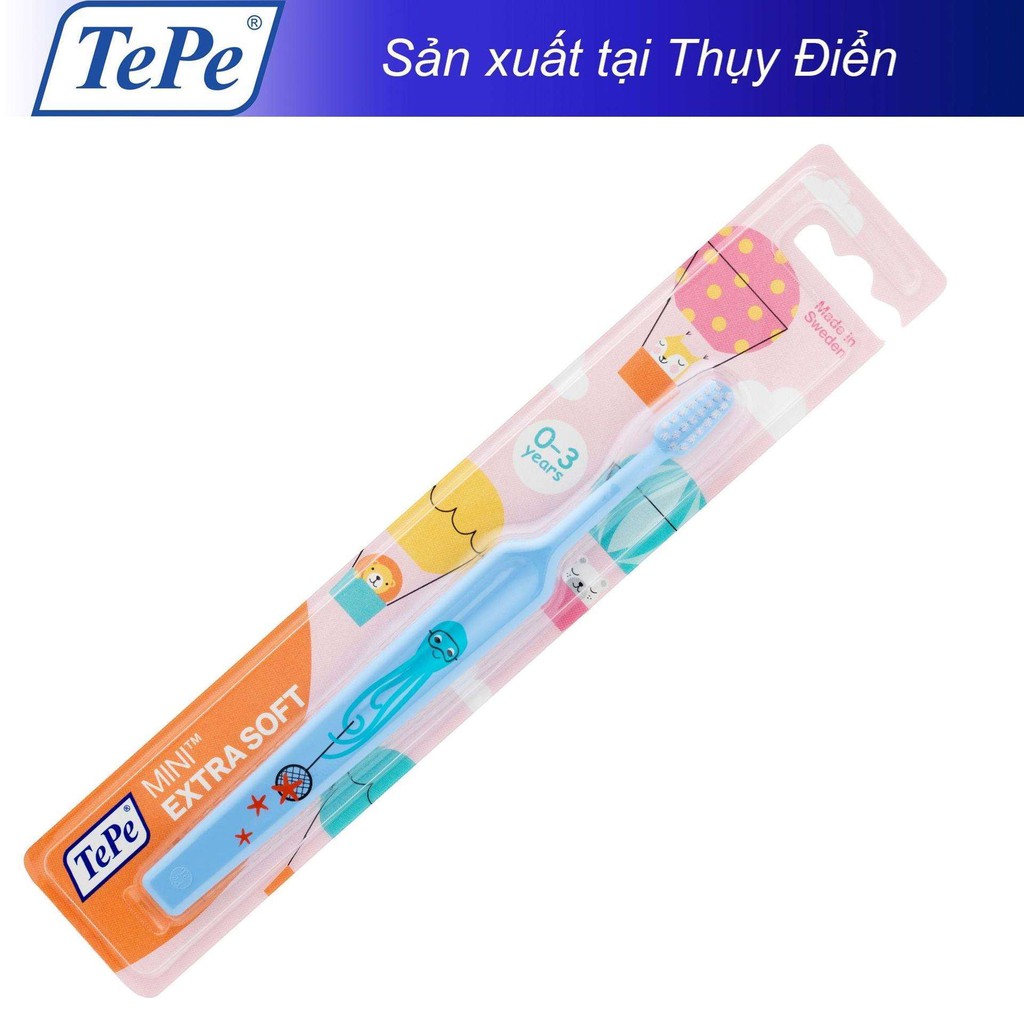 Bàn chải đánh răng siêu mềm cho trẻ 0-3 tuổi Tepe Mini X-Soft/ Thụy Điển