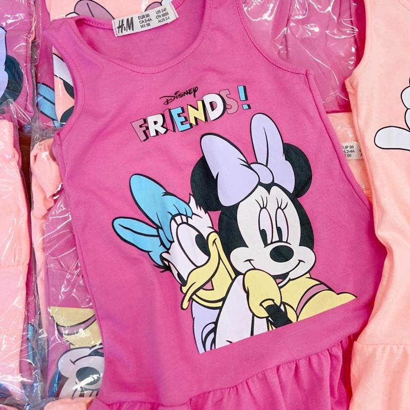 Set 2 váy mickey bé gái