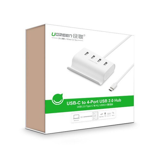 Cáp Chuyển USB Type C ra 4 Cổng USB 2.0 Ugreen 30288 - Hàng Chính Hãng