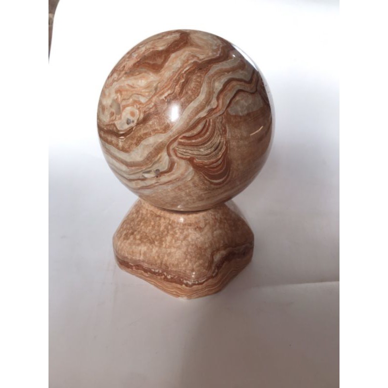 cầu bi vàng vân gỗ đk 19 cm