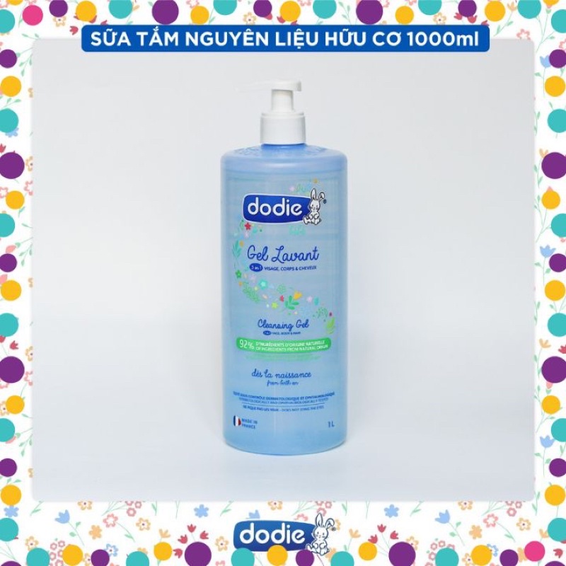 Sữa tắm cho bé  1000ml hữu cơ 3 trong 1-Xuất xứ Pháp