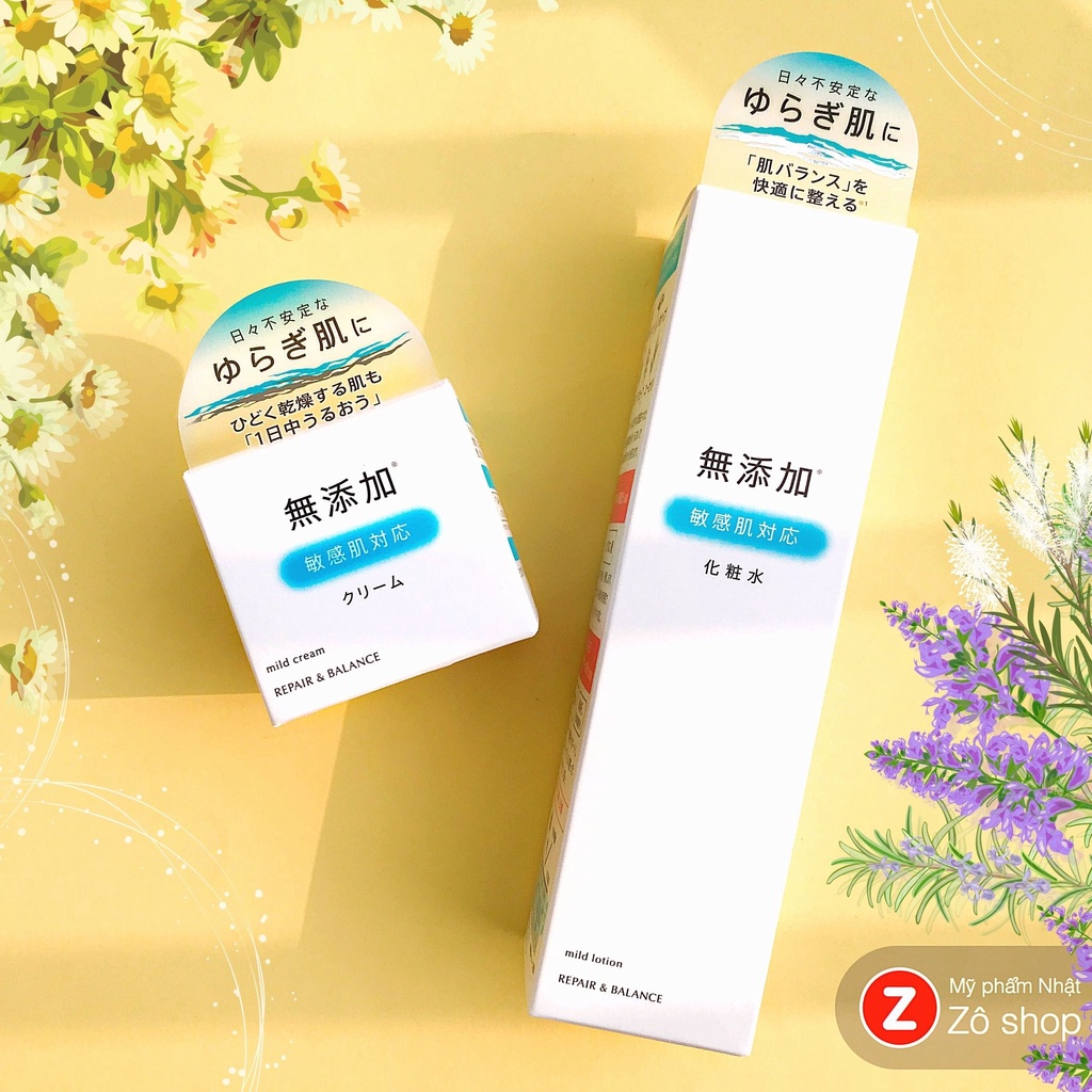 Set phục hồi chuyên sâu Meishoku Repair &amp; Balance Mild Lotion &amp; Cream